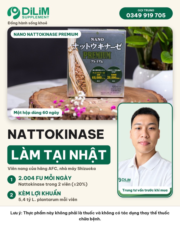 Hộp Nano Nattokinase Premium và Đình Trung