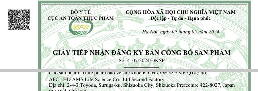 Giấy tiếp nhận công bố 4107/2024/ĐKSP